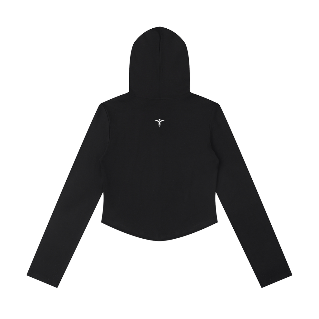 Women's Slim Cropped Full Zip Hoodie