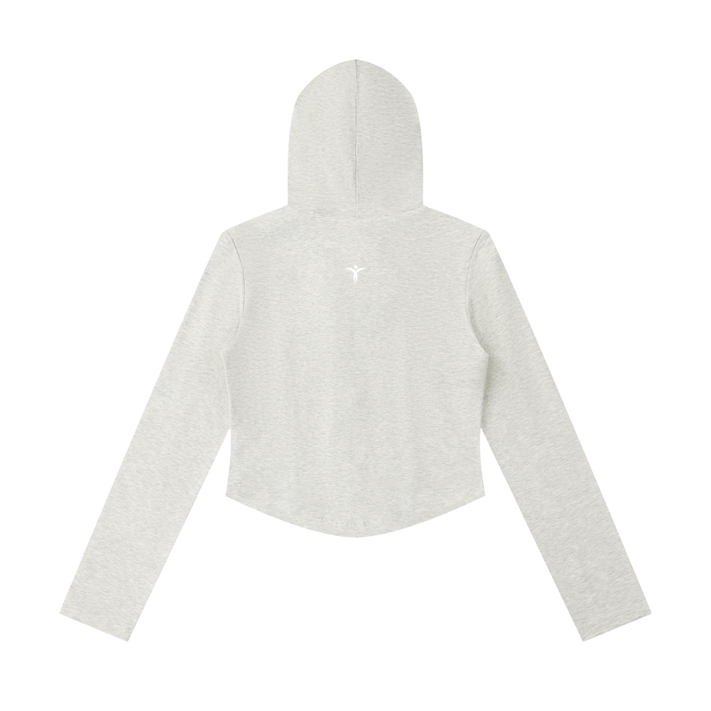 Women's Slim Cropped Full Zip Hoodie