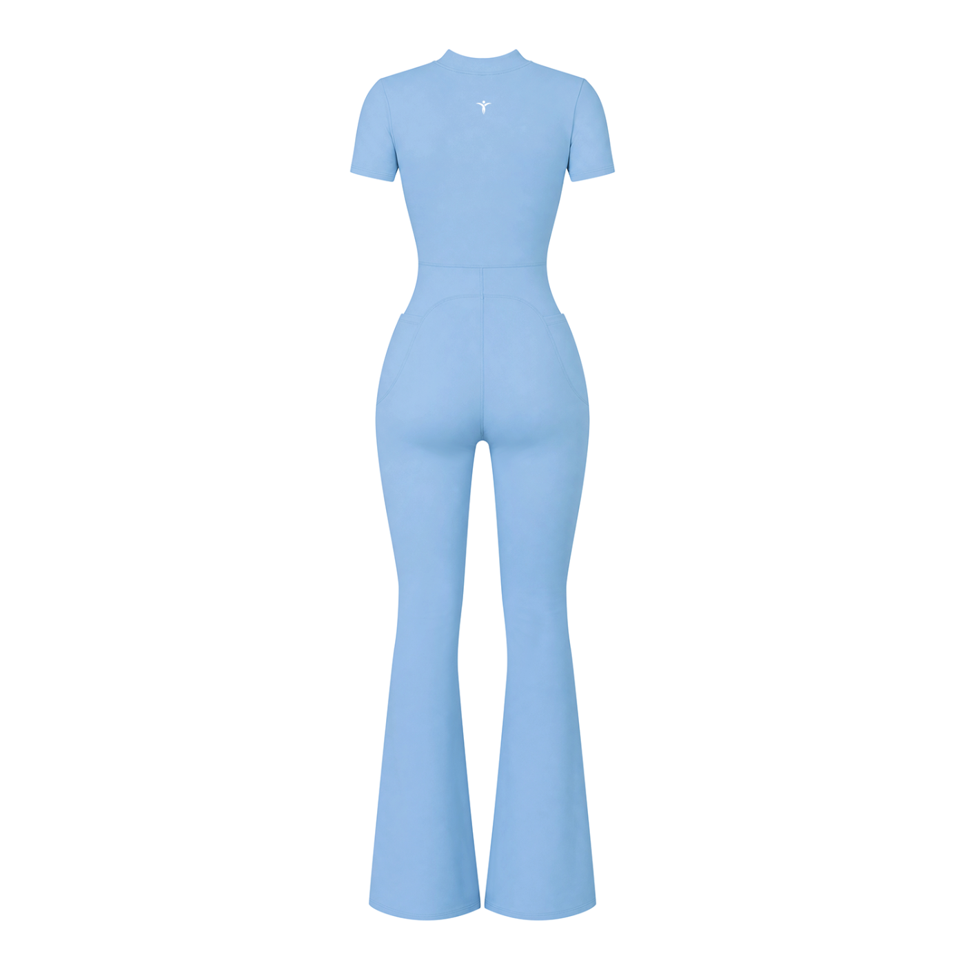Women’s Tight Flared Leg Quarter-Zip Jumpsuit