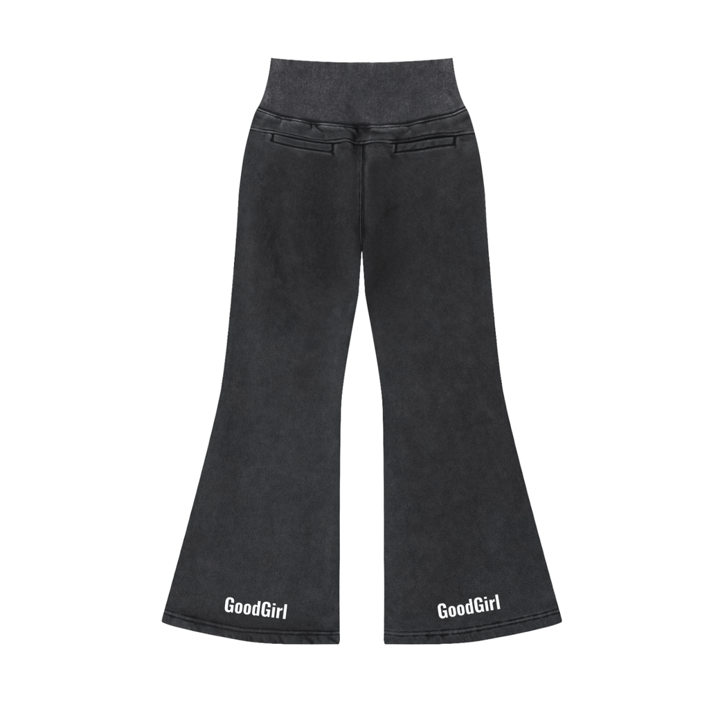 Vintage Washed Flared Fleece Pants