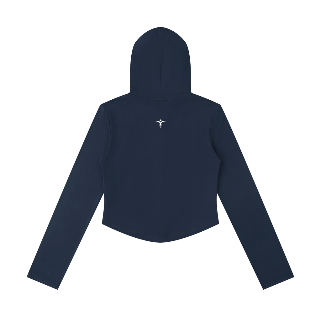 Women's Slim Cropped Full Zip Hoodie