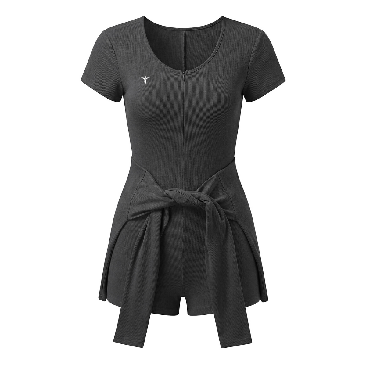Women's Dual-Function Cape Tie-Waist Romper