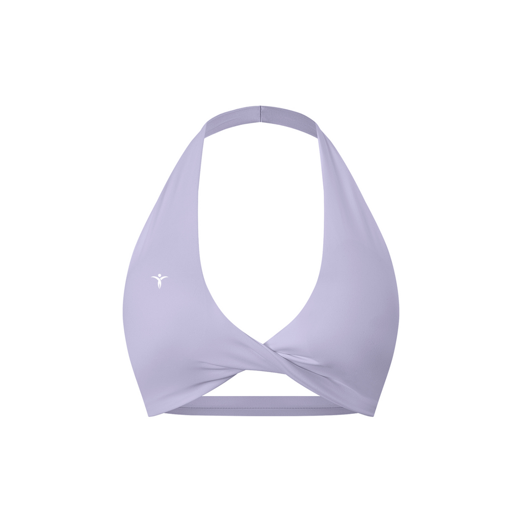 Women's Pleated Halter Sports Bra