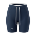 Women's High Rise Color Block Yoga Shorts
