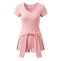 Women's Dual-Function Cape Tie-Waist Romper