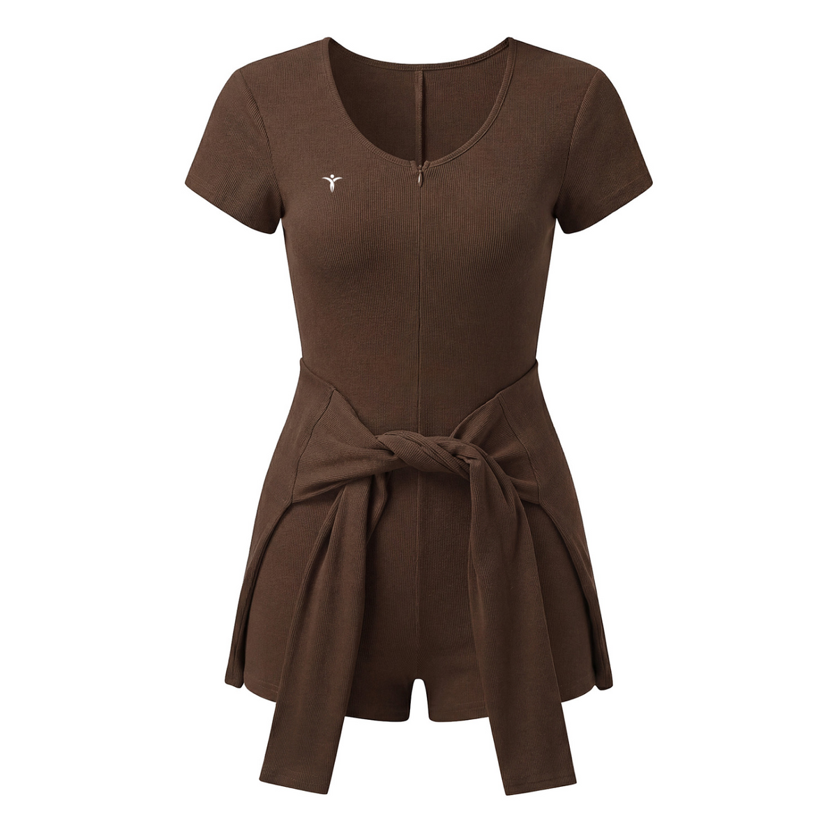 Women's Dual-Function Cape Tie-Waist Romper