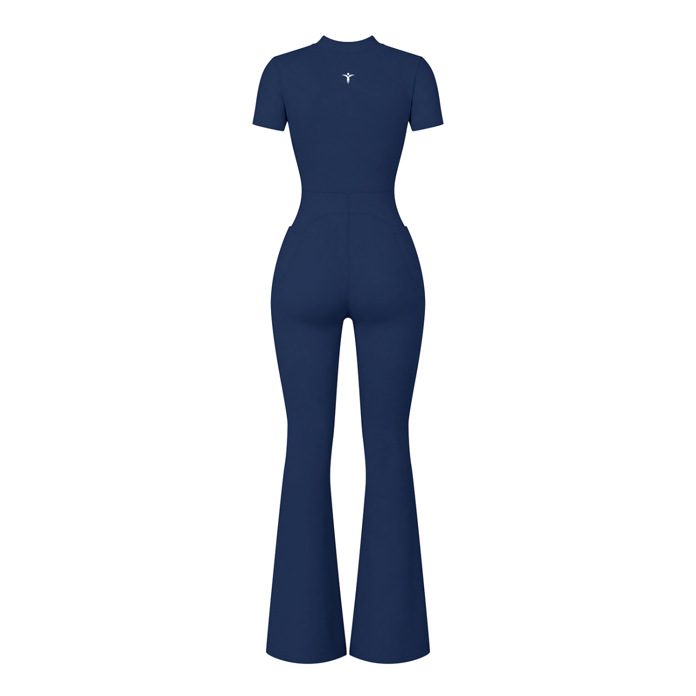 Women’s Tight Flared Leg Quarter-Zip Jumpsuit