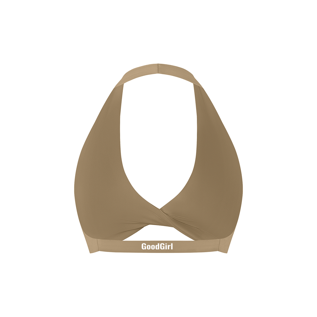 Women's Pleated Halter Sports Bra