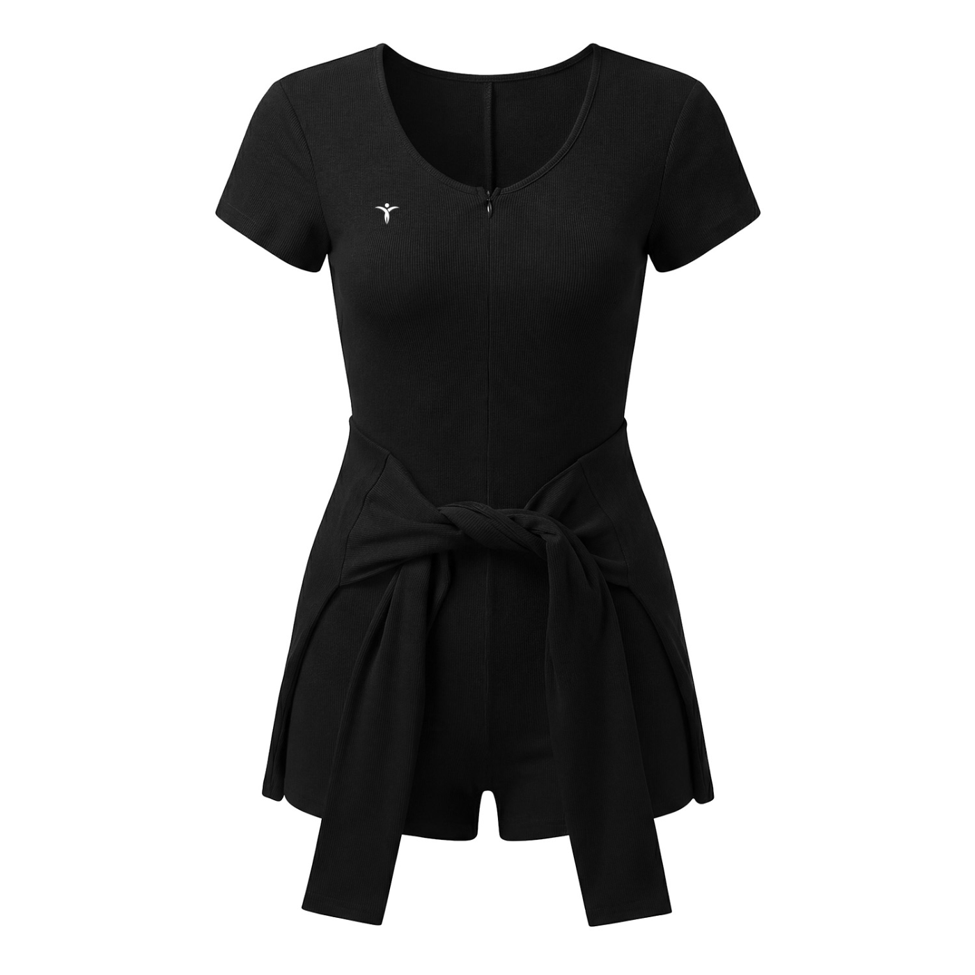 Women's Dual-Function Cape Tie-Waist Romper