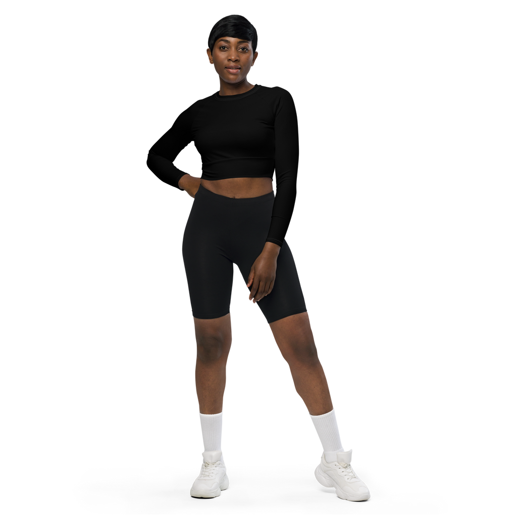 Women's long-sleeve crop top