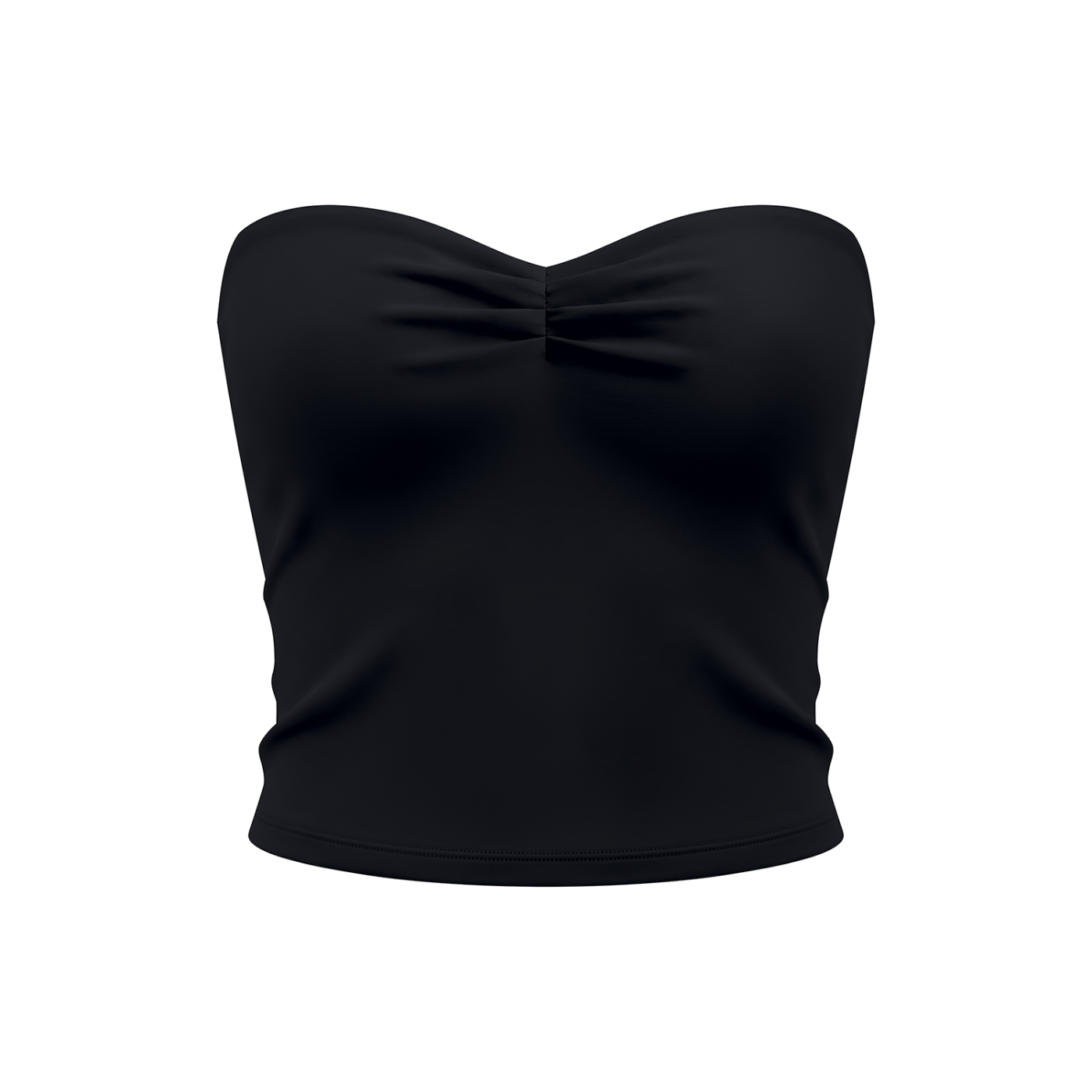 Women's Ruched Cropped Tube Top
