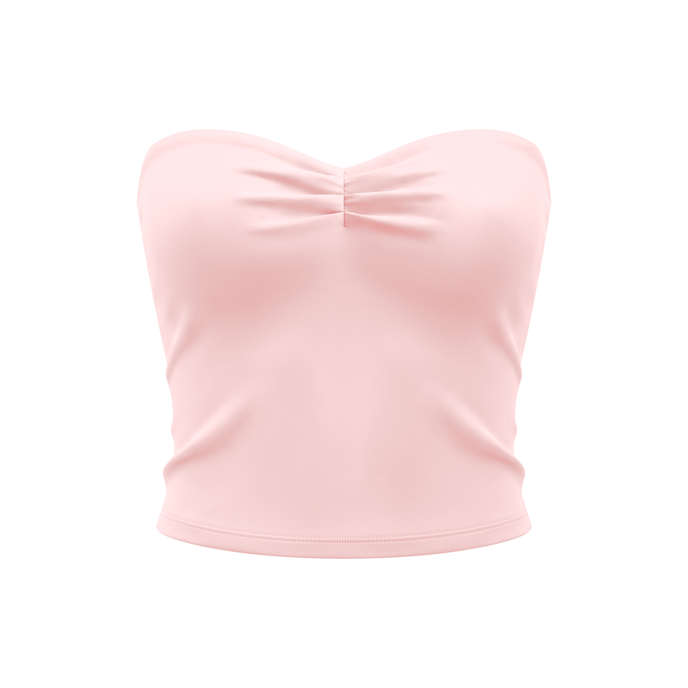 Women's Ruched Cropped Tube Top
