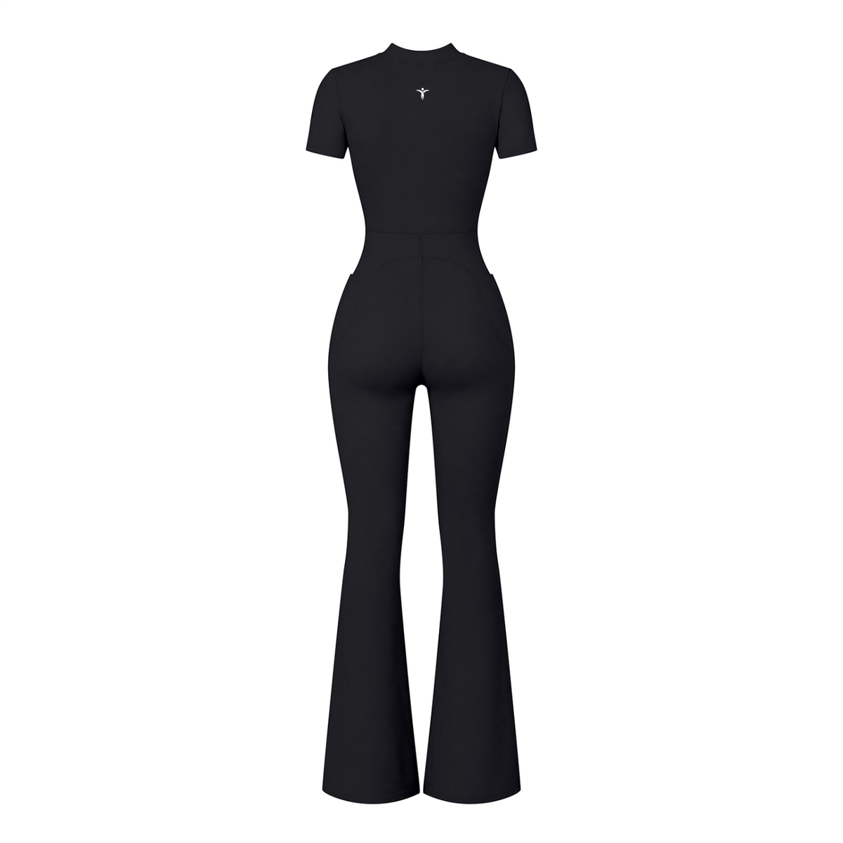 Women’s Tight Flared Leg Quarter-Zip Jumpsuit