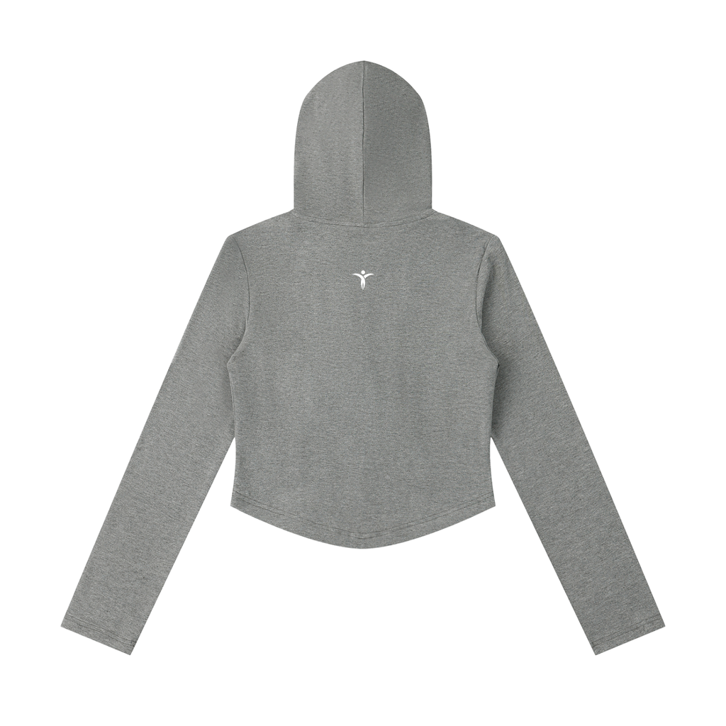 Women's Slim Cropped Full Zip Hoodie