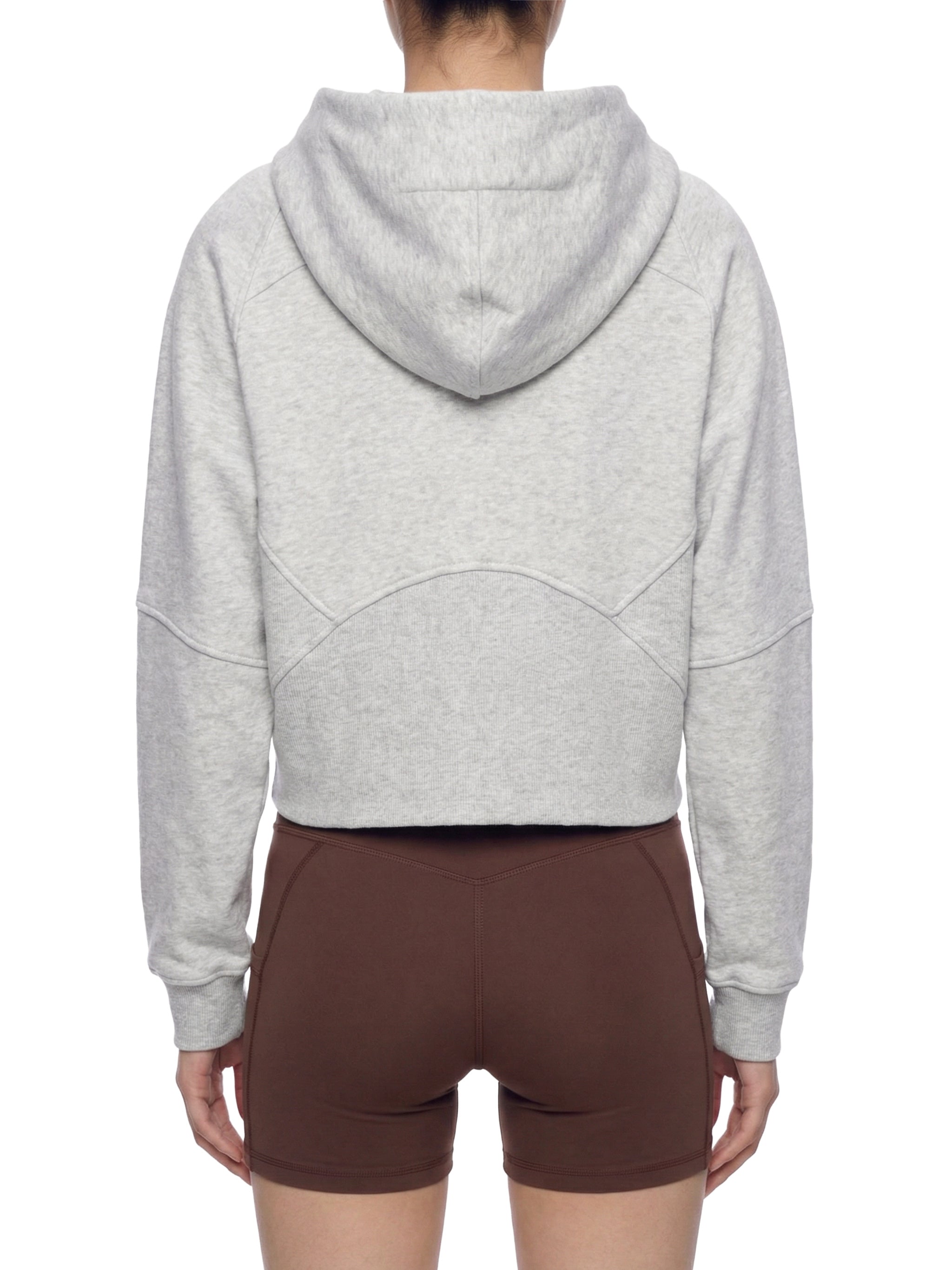 Cropped Zip-Through Hoodie