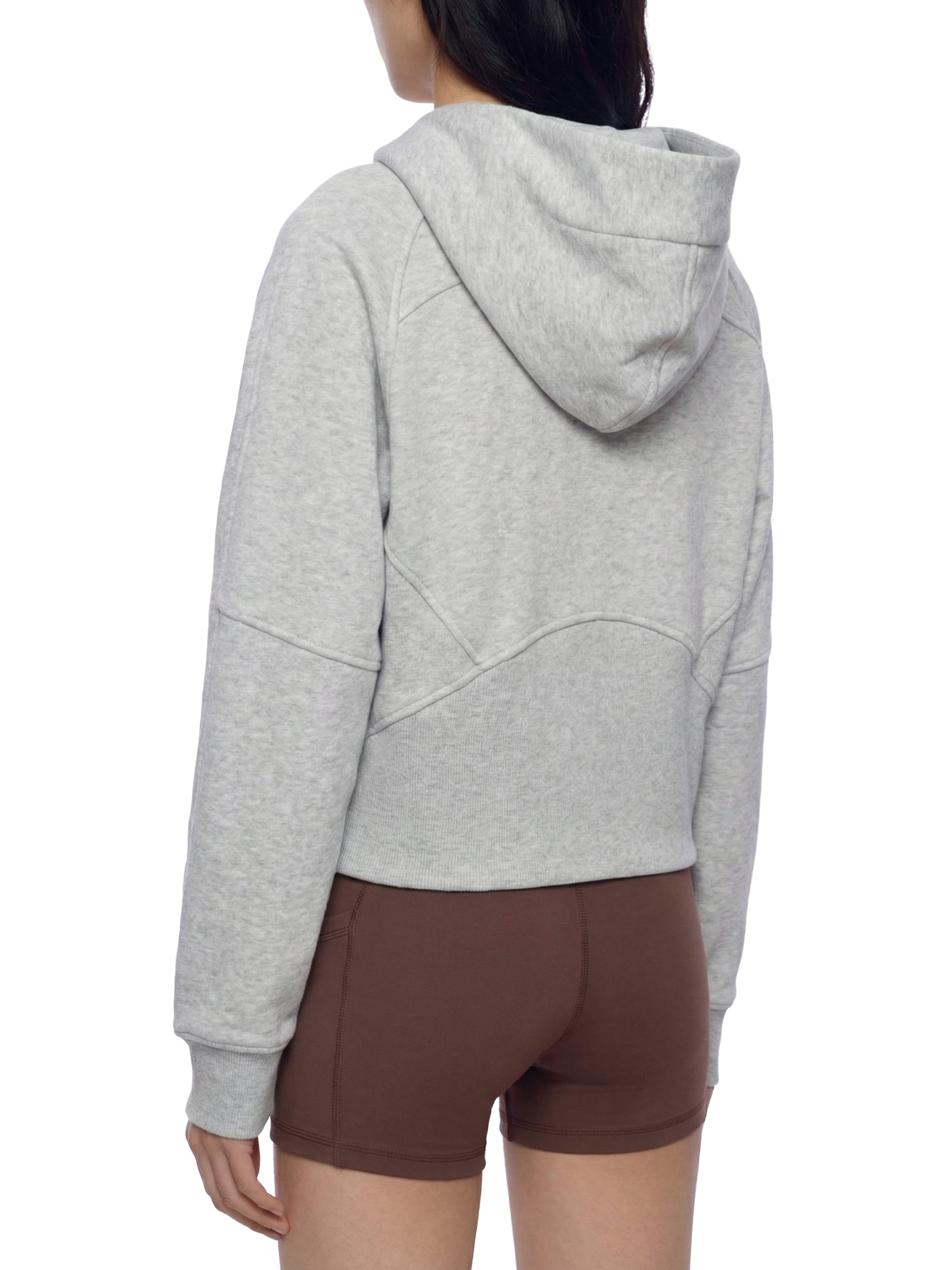 Cropped Zip-Through Hoodie