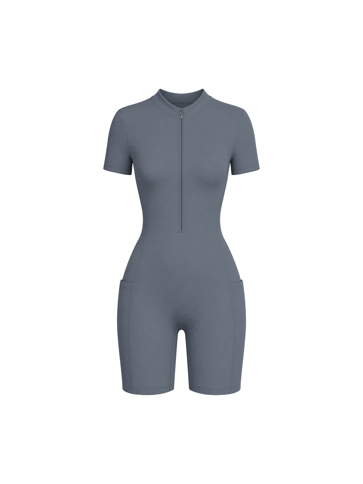 Women's Quarter-Zip Short Sleeve Romper
