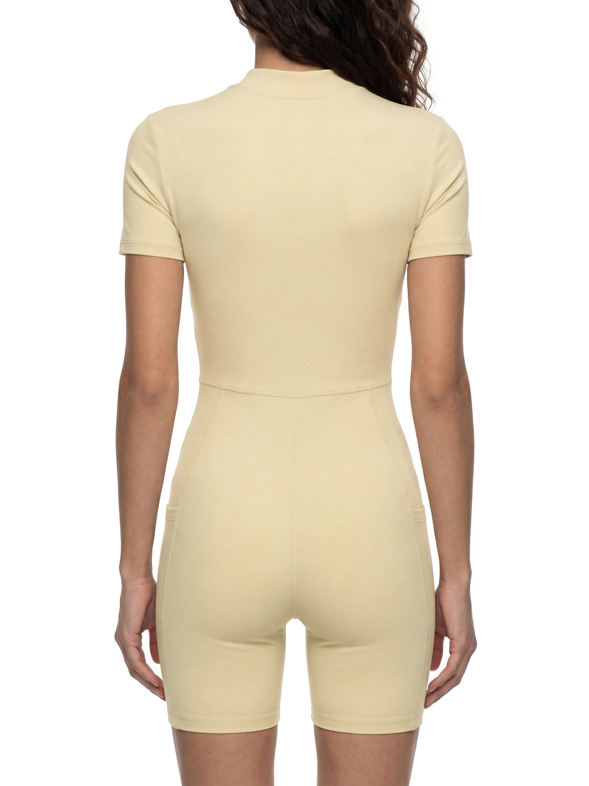 Women's Quarter-Zip Short Sleeve Romper
