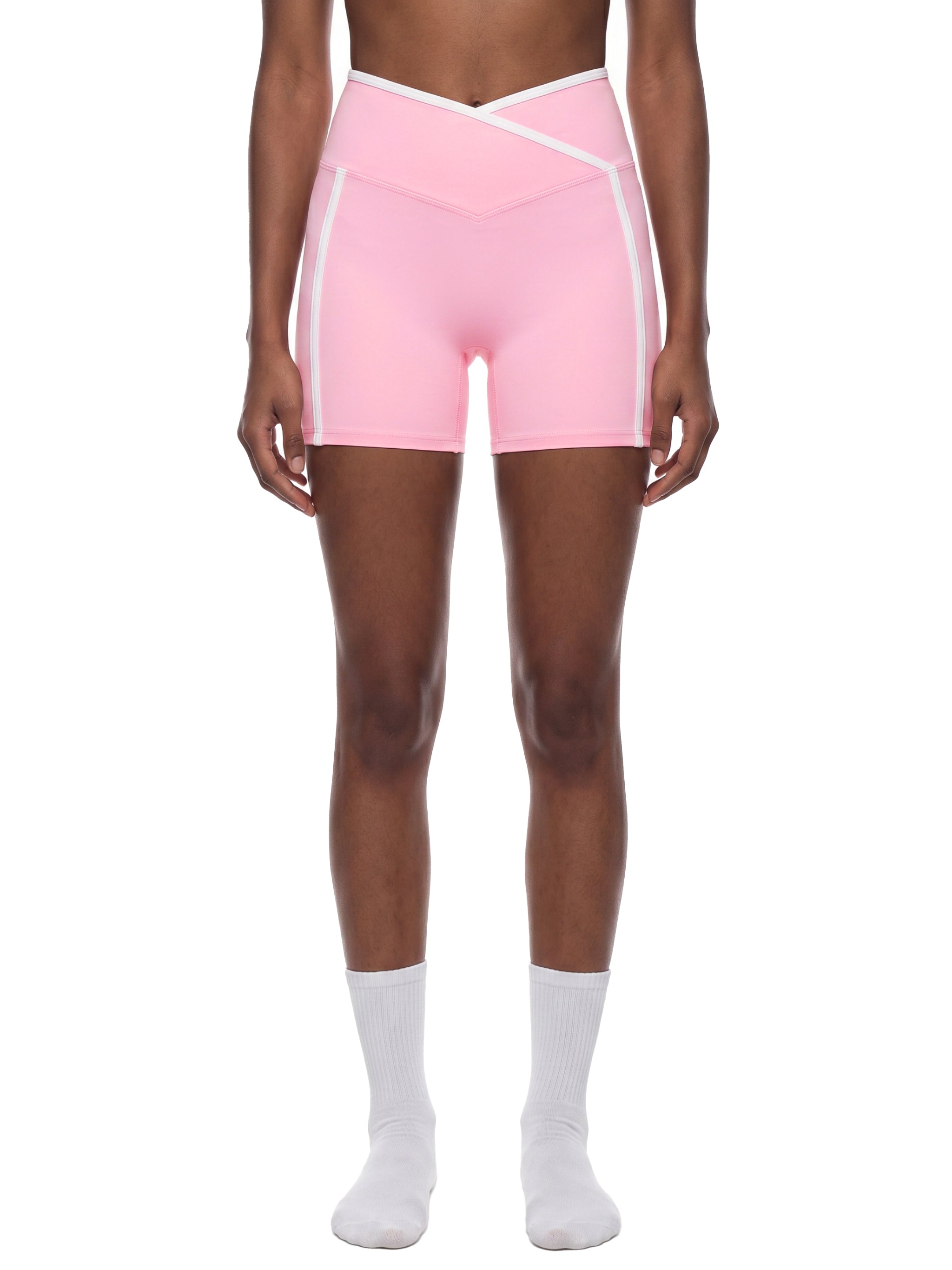 Women’s High Rise Color Block Yoga Shorts