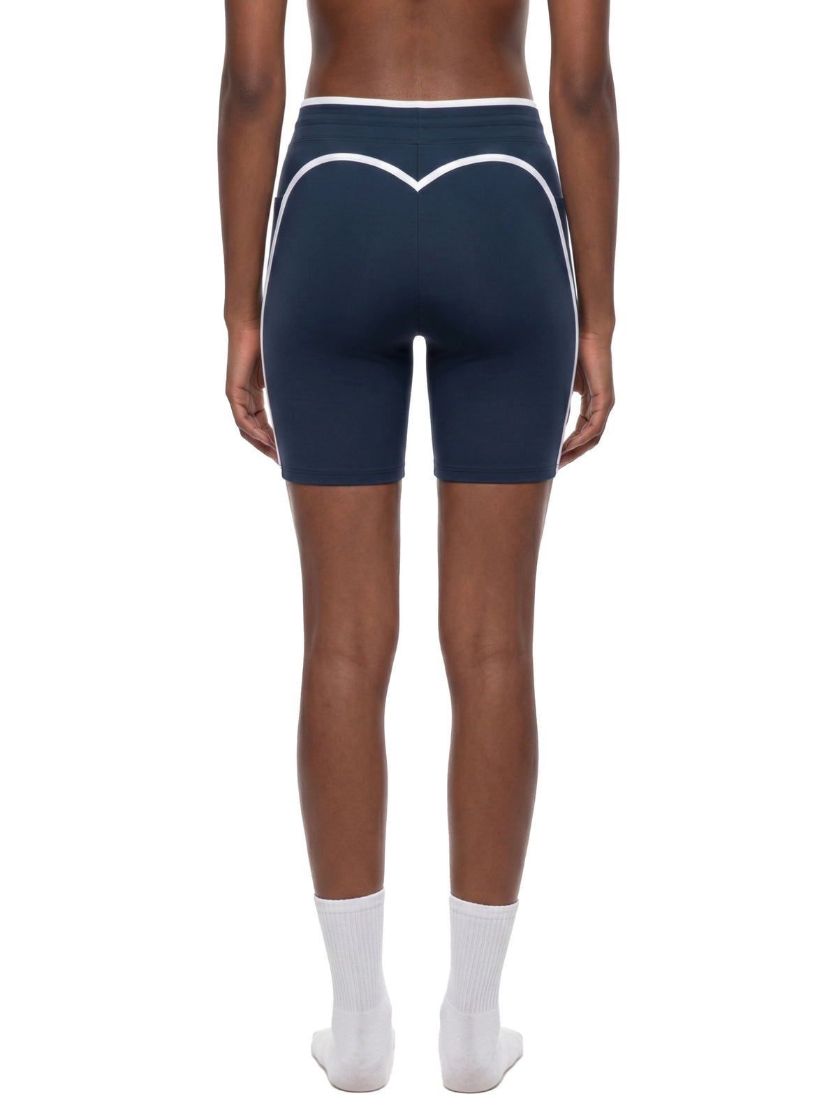 Women's High Rise Color Block Yoga Shorts