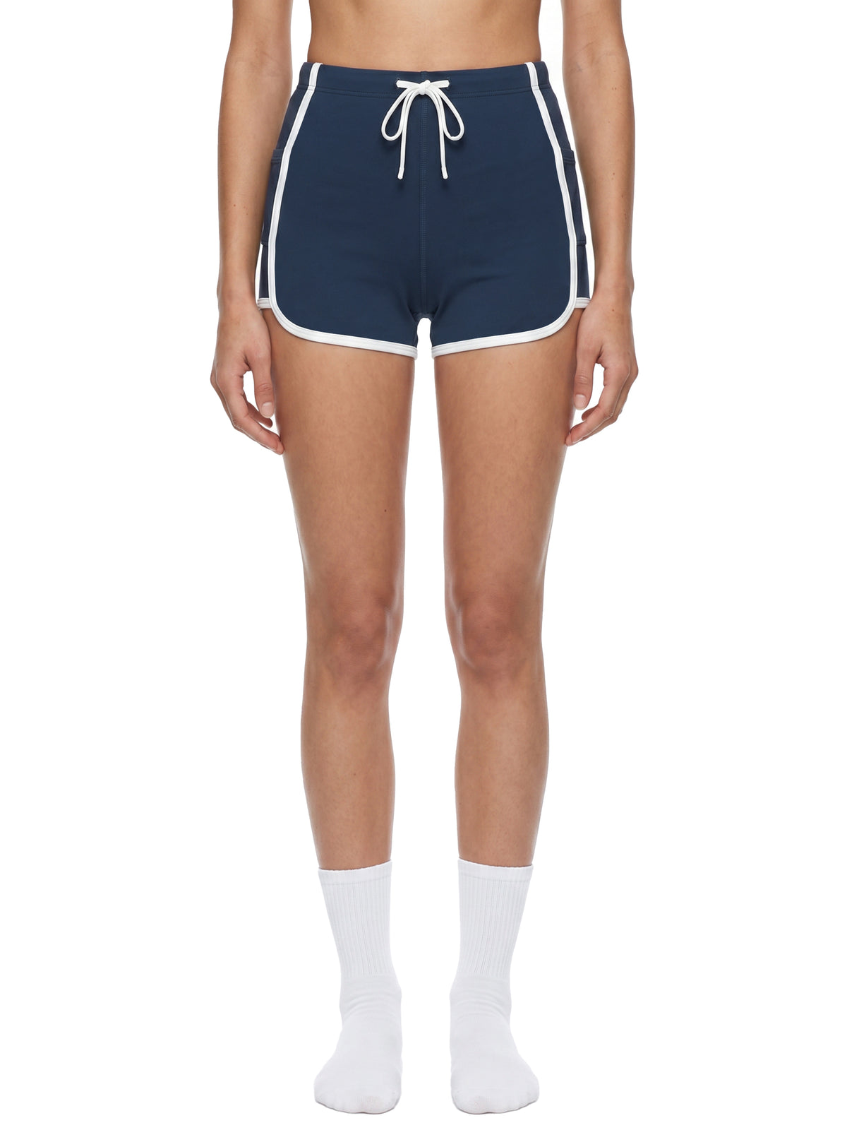 Women's High Rise Color Block Yoga Shorts