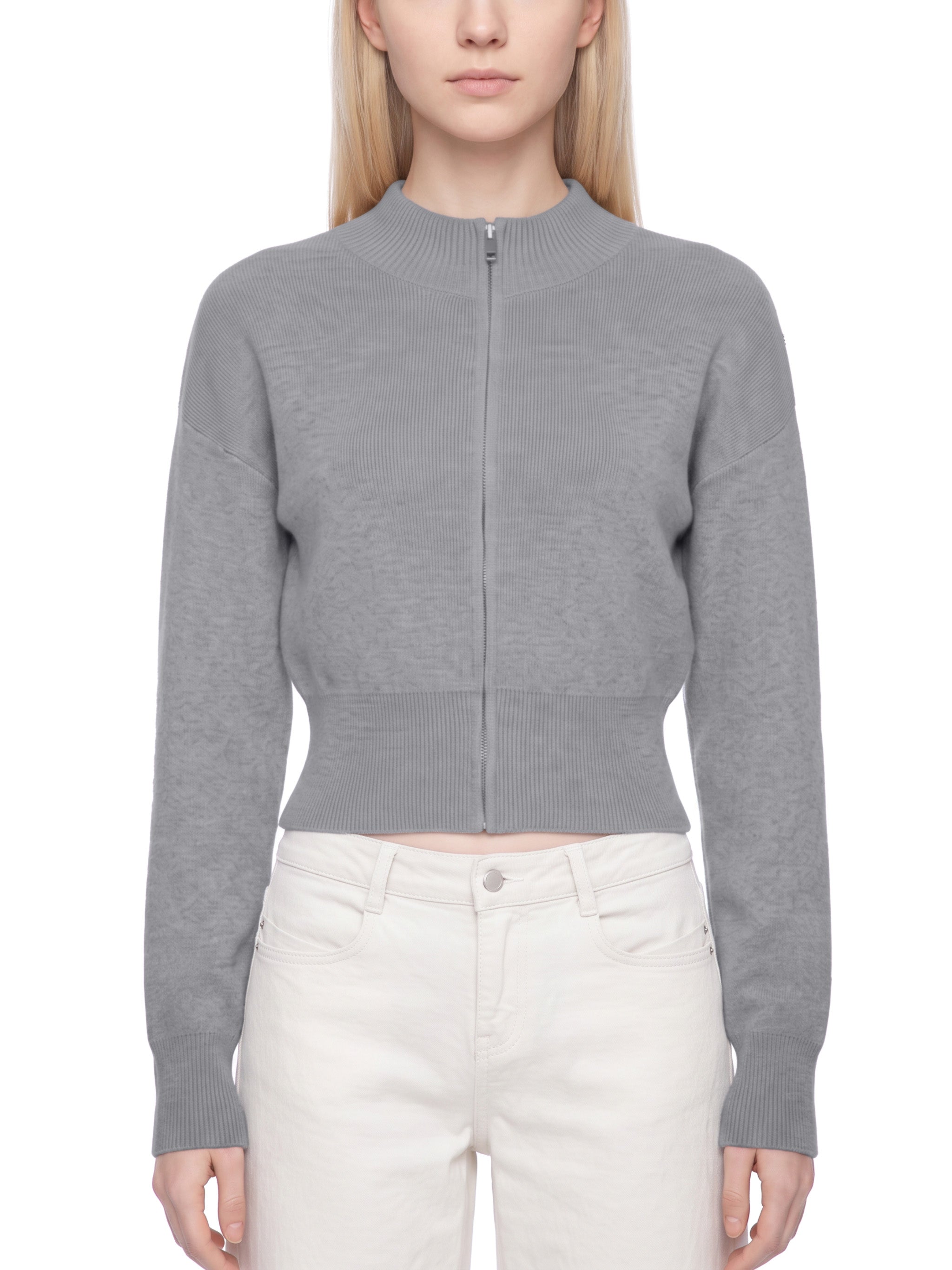 Women’s Mock Neck Zip Up Cardigan