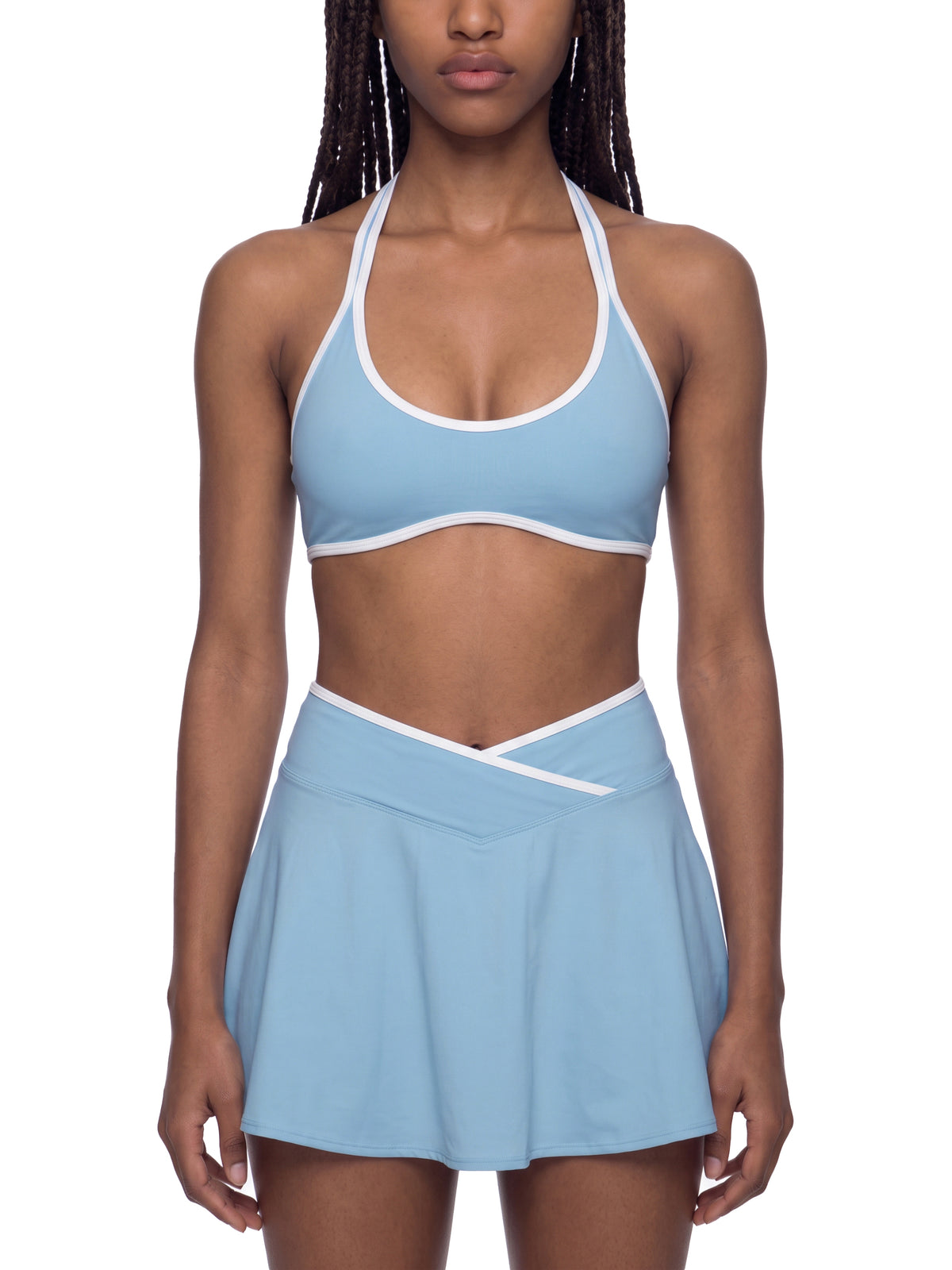 Women's Halter Color Block Yoga Sports Bra