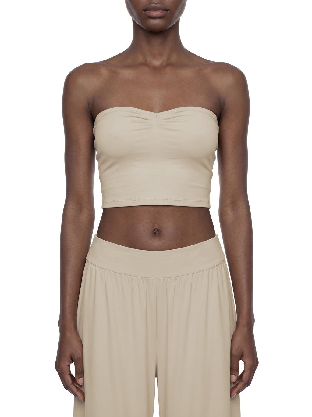 Women's Ruched Cropped Tube Top