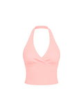 Women’s Ruched Halter Yoga Tank Top